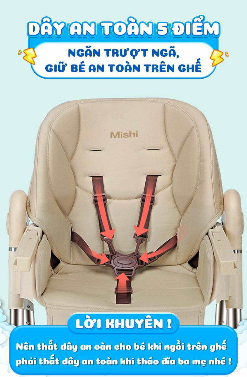 Ghế Ăn Dặm Cho Bé MiShi Chair V - Pink 21 ghe an dam mishi chair v 10