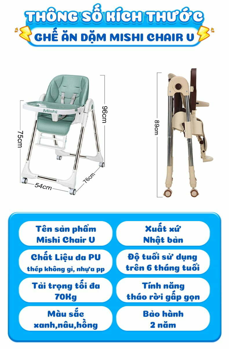 Ghế Ăn Dặm Cho Bé MiShi Chair V - Pink 22 ghe an dam mishi chair v 12