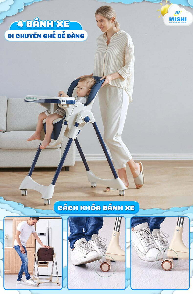 Ghế Ăn Dặm Cho Bé MiShi Chair V - Pink 17 Ghế Ăn Dặm Cho Bé Mishi Chair V Pink