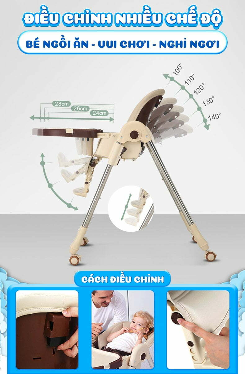 Ghế Ăn Dặm Cho Bé MiShi Chair V - Pink 18 Ghế Ăn Dặm Cho Bé Mishi Chair V Pink