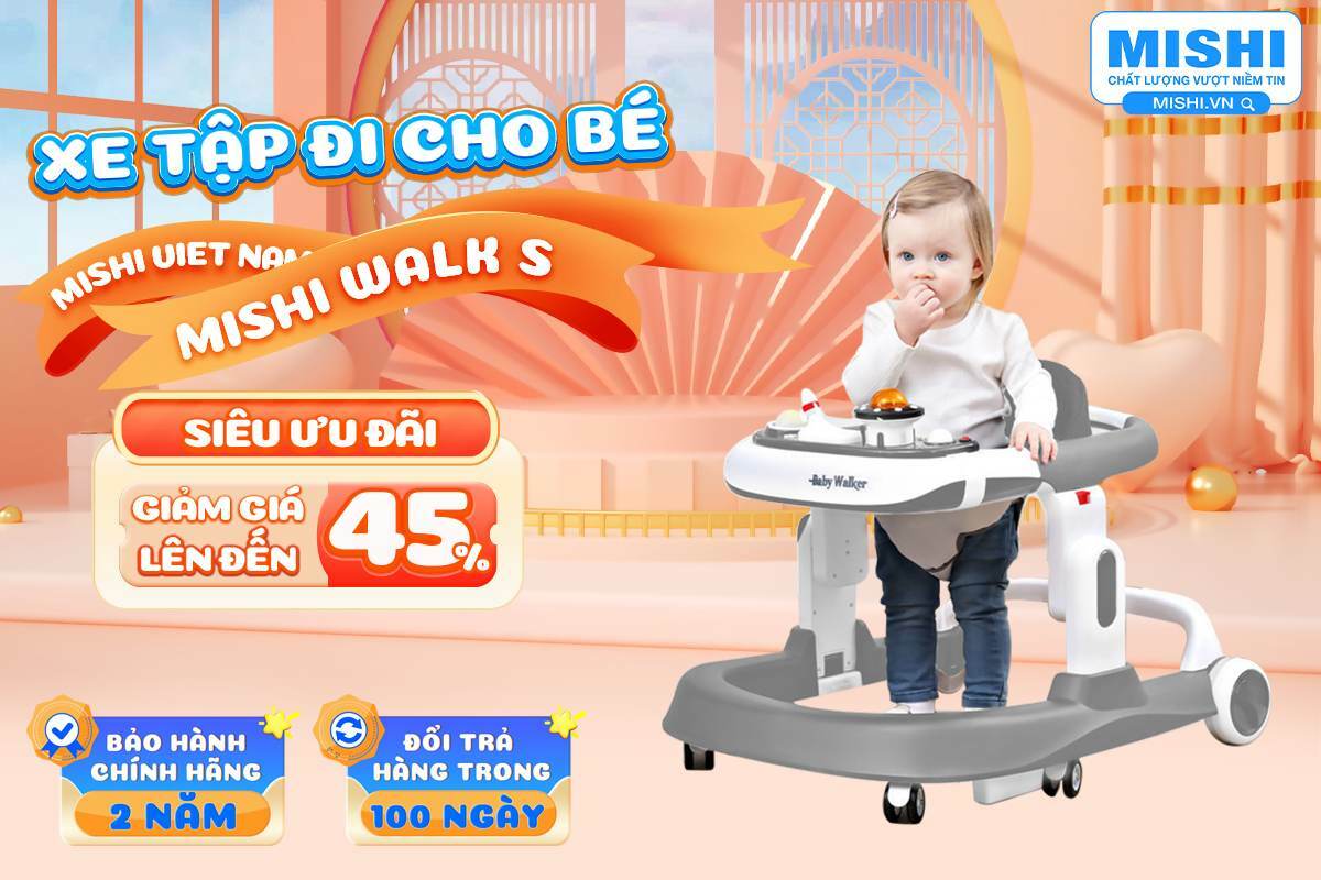 Xe Tập Đi Cho Bé MiShi Walk S Green 12 xe tap di cho be 8