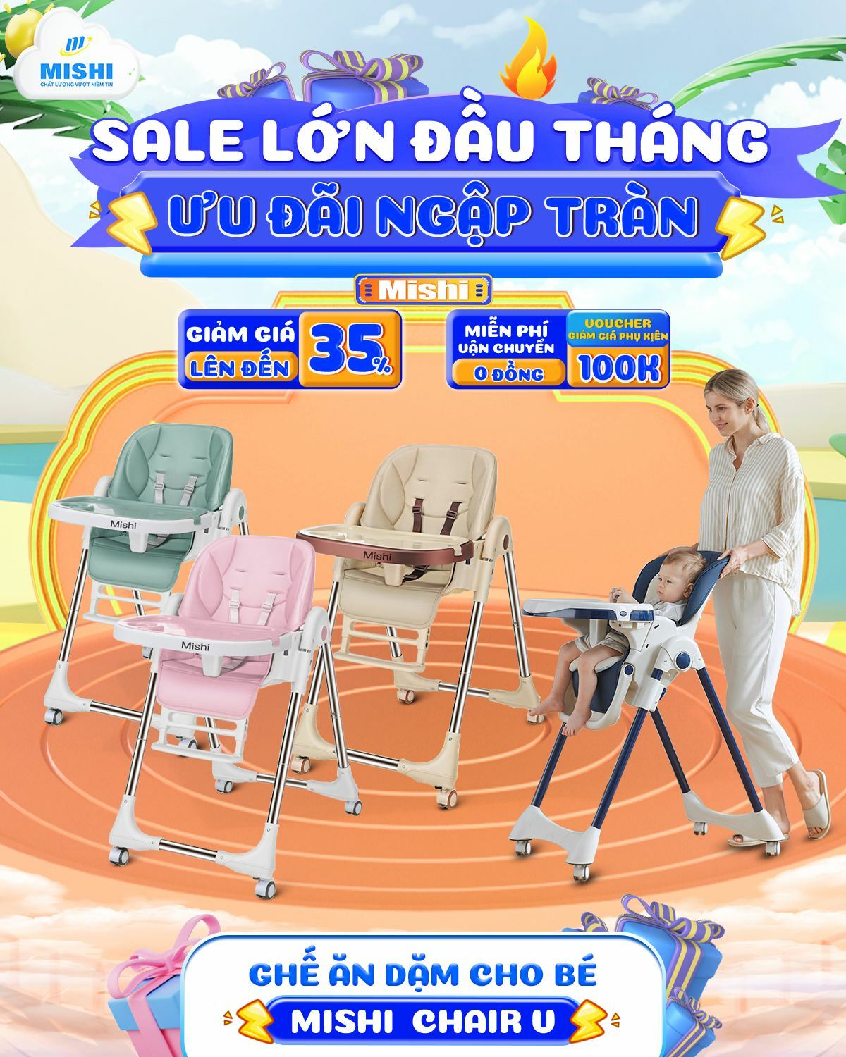 banner ghe an dam cho be