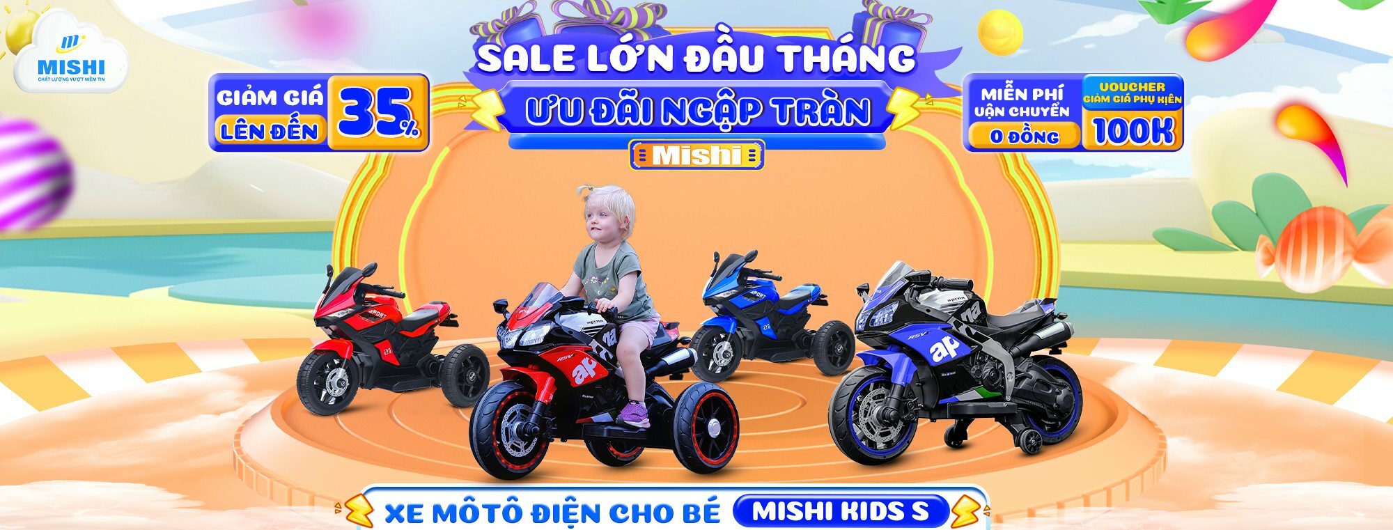 banner xe dien tre em destop