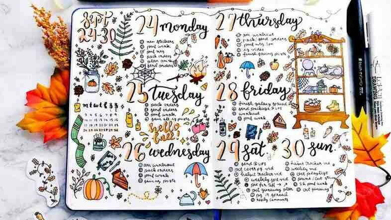 Bullet Journal trang trí sổ tay