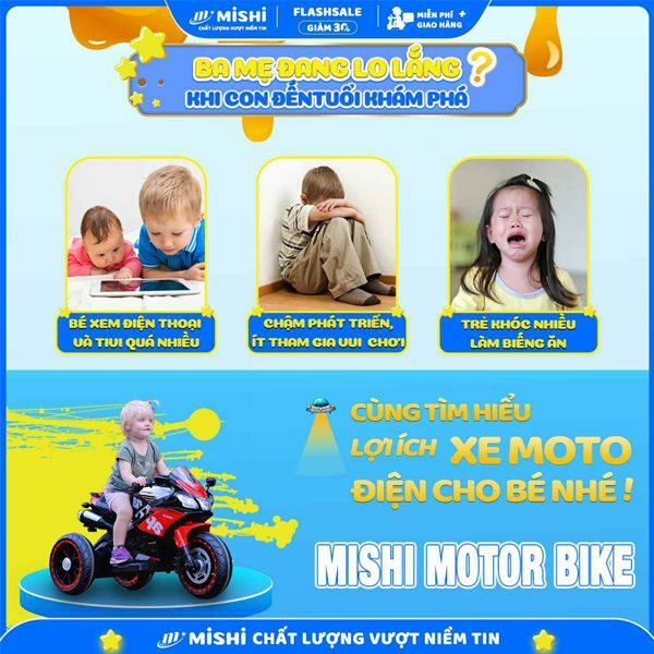 Lợi ích cho bé khi sử dụng xe máy điện trẻ em