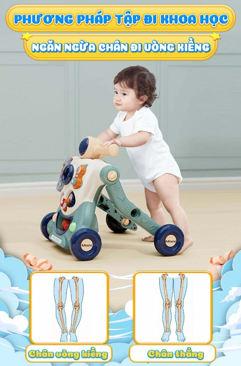 Xe Tập Đi Cho Bé MiShi Walk Y - Blue 10 xe tap di cho be mishi walk y 4